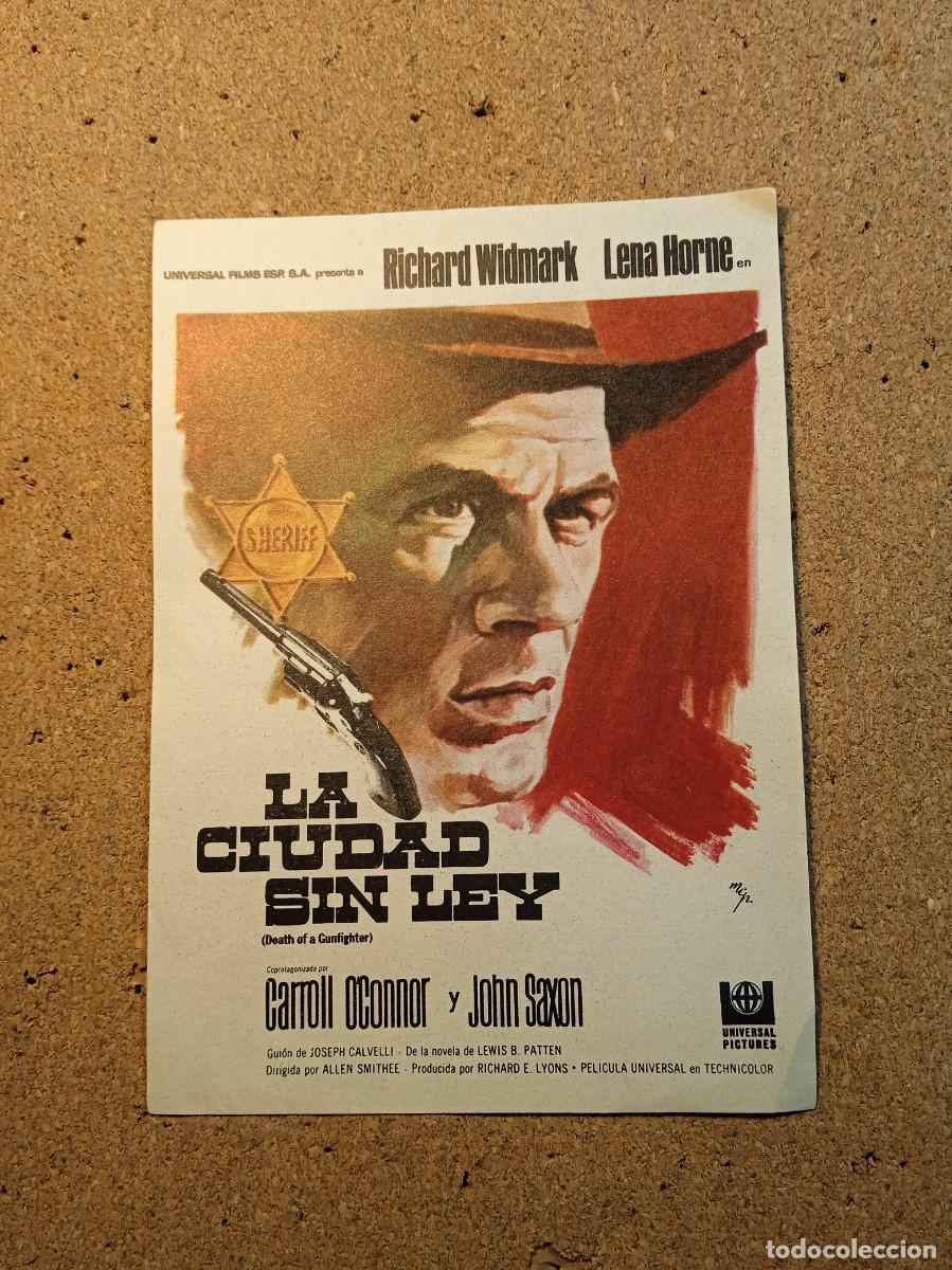 Folhetos de m&atilde;o de filmes antigos de cinema: FOLLETO DE MANO SIN PUBLICIDAD LA CIUDAD SIN LEY