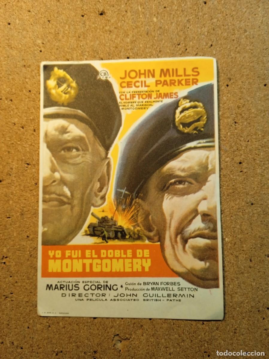 Cine: FOLLETO DE MANO SIN PUBLICIDAD YO FUY EL DOBLE DE MONTGOMERY