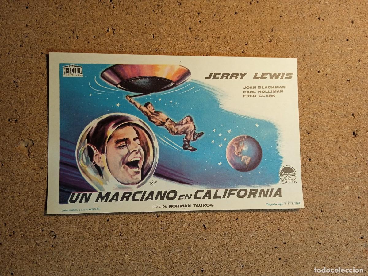 Cine: FOLLETO DE MANO SIN PUBLICIDAD UN MARCIANO EN CALIFORNIA
