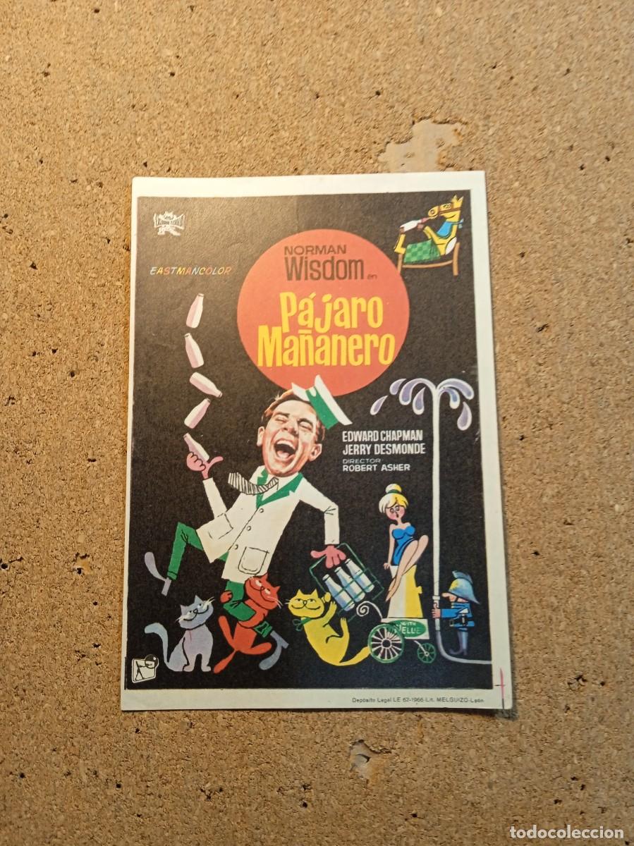 Cine: FOLLETO DE MANO SIN PUBLICIDAD PAJARO MA&Ntilde;ANERO