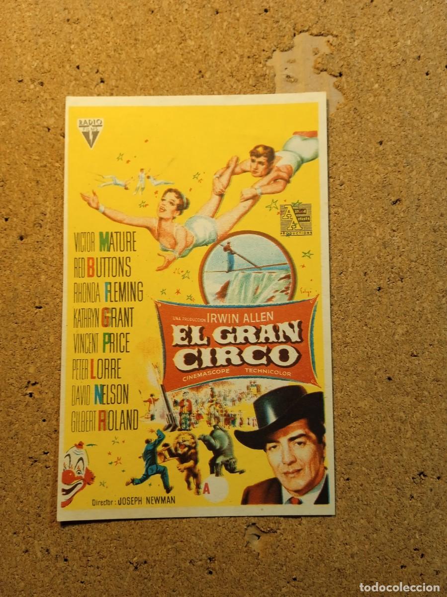 Cine: FOLLETO DE MANO SIN PUBLICIDAD EL GRAN CIRCO