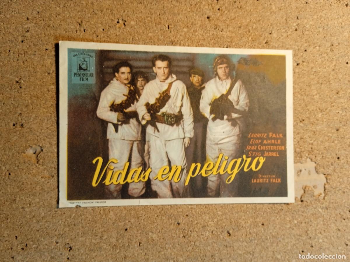 Cine: FOLLETO DE MANO SIN PUBLICIDAD VIDAS EN PELIGRO