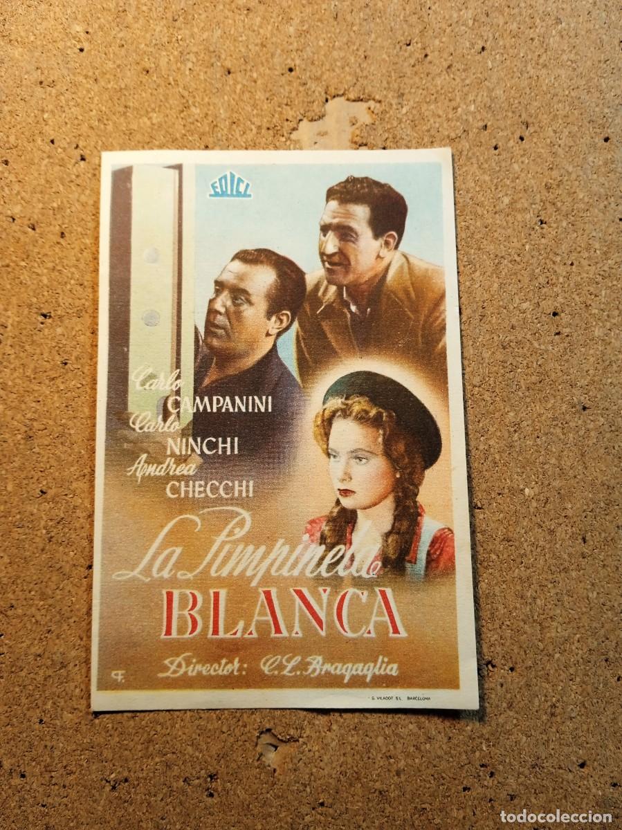 Cine: FOLLETO DE MANO SIN PUBLICIDAD LA PINPINELA BLANCA