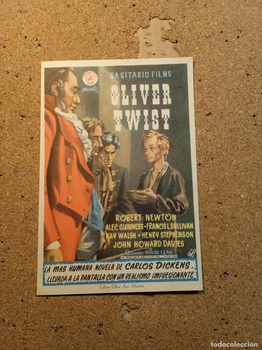 Cine: FOLLETO DE MANO SIN PUBLICIDAD OLIVER TWIST