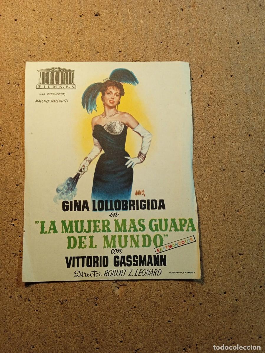 Cine: FOLLETO DE MANO SIN PUBLICIDAD LA MUJER MAS GUAPA DEL MUNDO