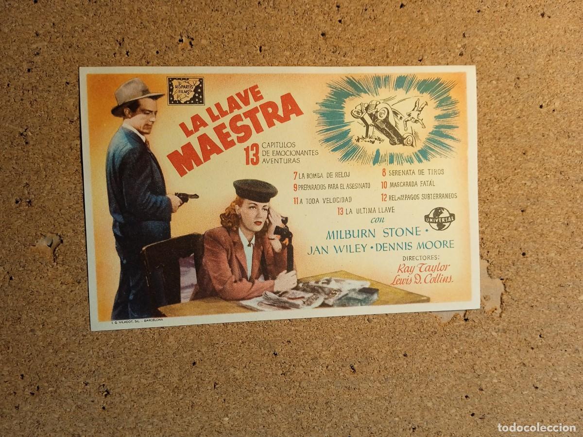 Cine: FOLLETO DE MANO SIN PUBLICIDAD LA LLAVE MAESTRA