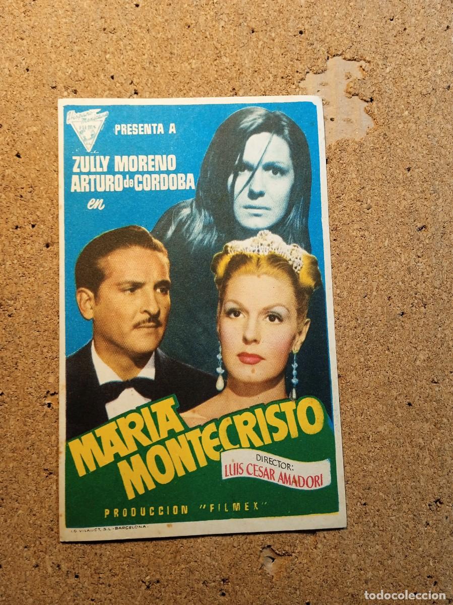 Cine: FOLLETO DE MANO SIN PUBLICIDAD MARIA MONTECRISTO