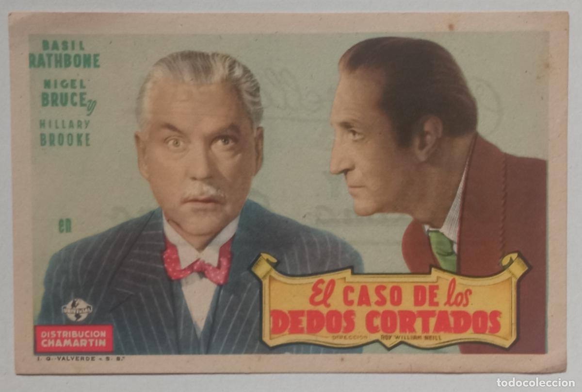 Cine: PROGRAMA DE CINE. BASIL RATHBONE. EL CASO DE LOS DEDOS CORTADOS. CINE AVELLANEDA. LAS PALMAS