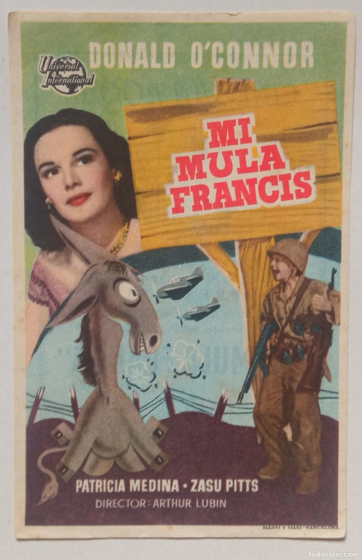 Cine: PROGRAMA DE CINE. DONALD O'CONNOR. MI MULA FRANCIS. CINE SAN ROQUE. LAS PALMAS