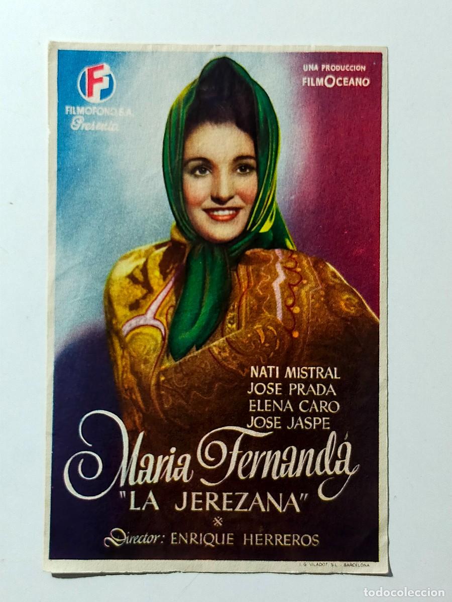 Cine: Programa Sencillo Orig: MARIA FERNANDA LA JEREZANA Nati Mistral - Teatro de Las Cortes, San Fernando
