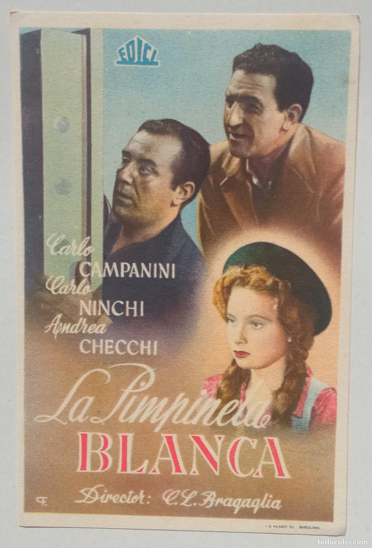 Cine: PROGRAMA DE CINE. CARLO CAMPANINI. LA PIMPINELA BLANCA