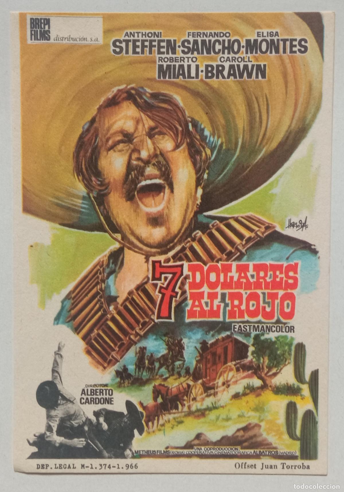 Cine: PROGRAMA DE CINE. ANTHONI STEFFEN. 7 DOLARES AL ROJO. PORTADA DE HERMIDA