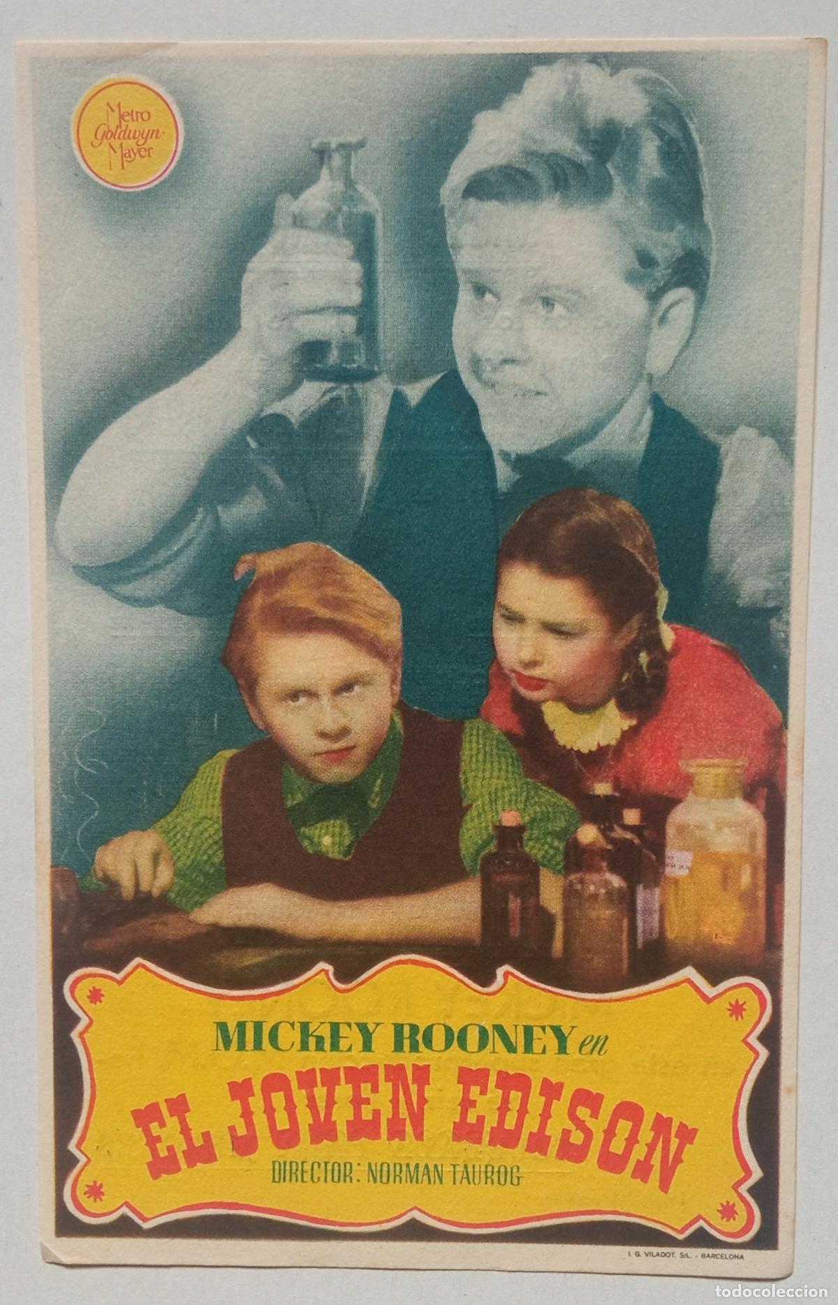 Cine: PROGRAMA DE CINE. MICKEY ROONEY. EL JOVEN EDISON. CINE CUY&Aacute;S. LAS PALMAS