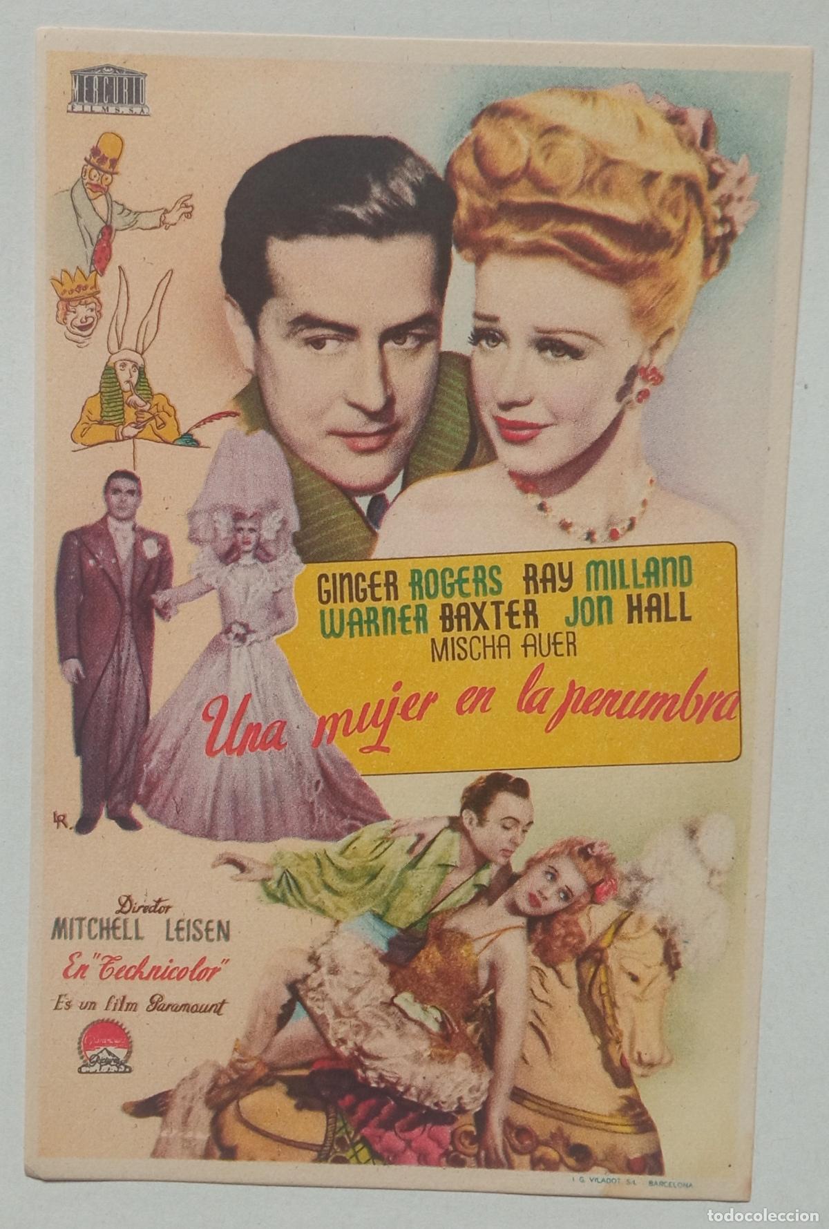 Cine: PROGRAMA DE CINE. GINGER ROGERS. RAY MILLAND. UNA MUJER EN LA PENUMBRA