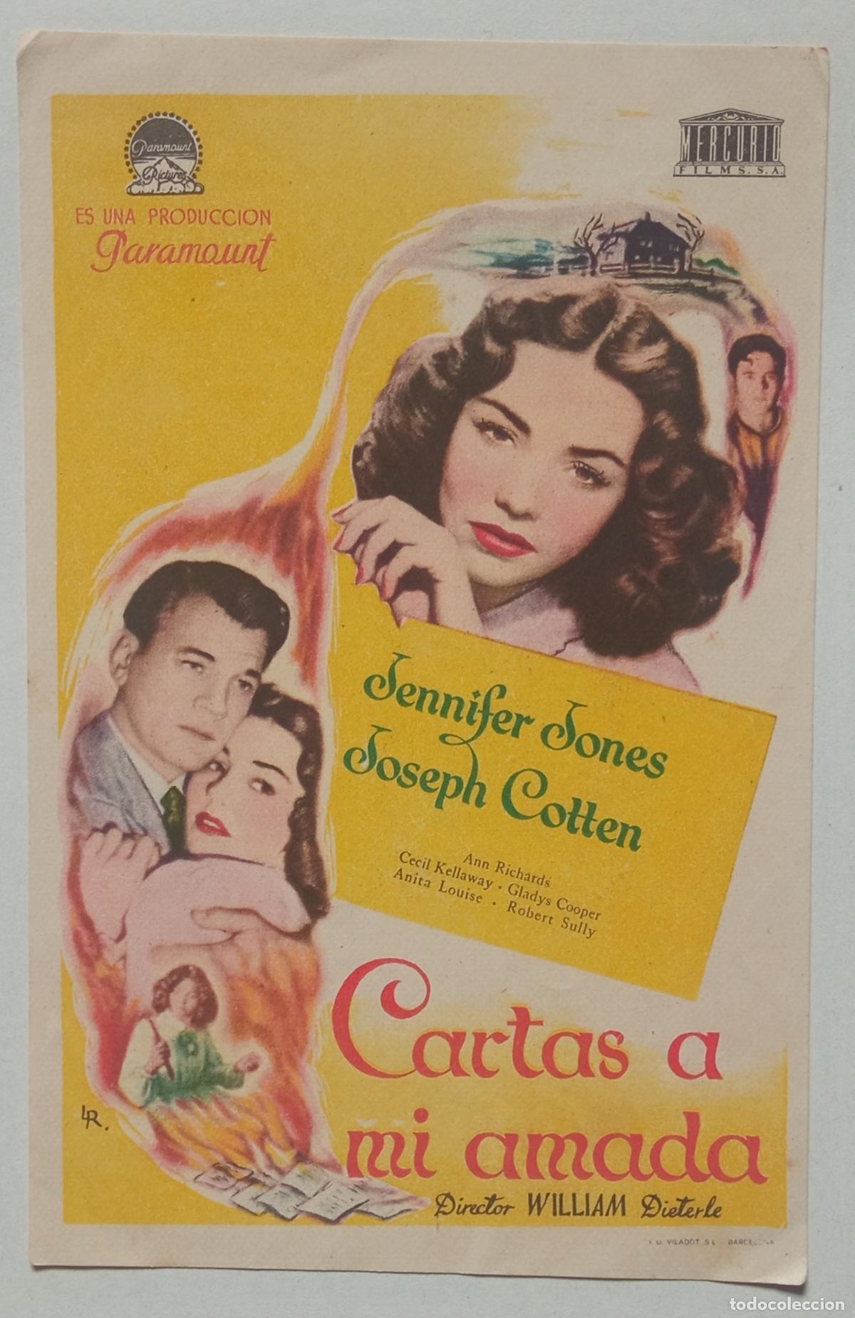 Cine: PROGRAMA DE CINE. JENNIFER JONES. CARTAS A MI AMADA. SELLO CINE BAH&Iacute;A. LAS PALMAS
