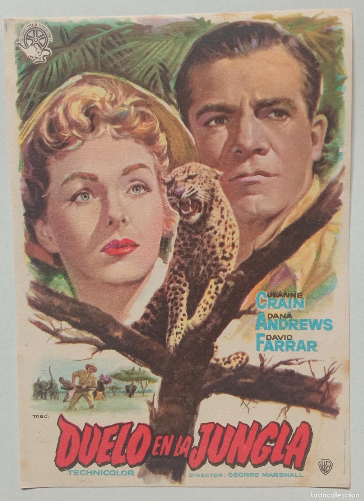Cine: PROGRAMA DE CINE. DANA ANDREWS. DUELO EN LA JUNGLA. PORTADA DE MAC - Foto 1