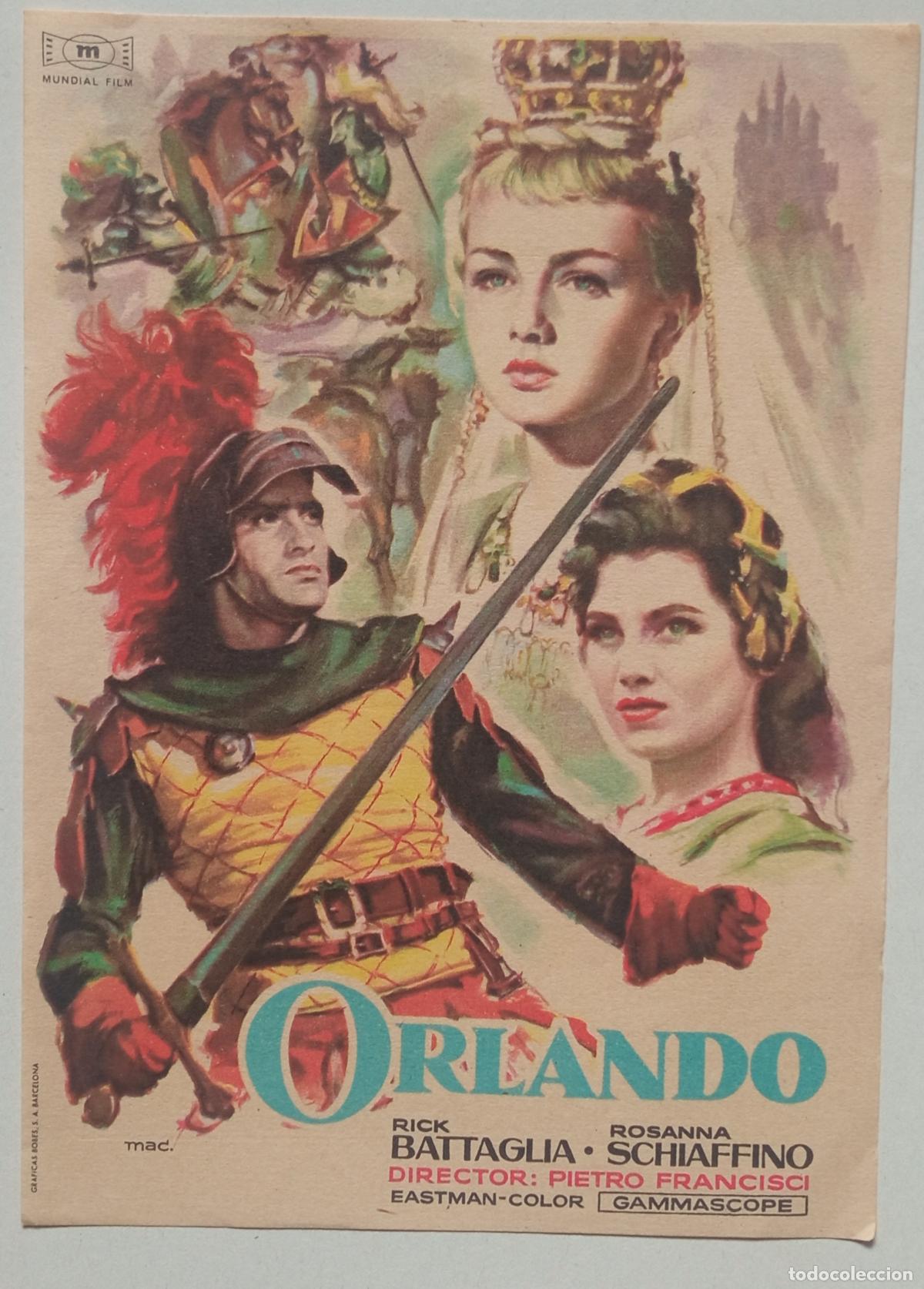 Cine: PROGRAMA DE CINE. RICK BATTAGLIA. ROSANNA SCHIAFFINO. ORLANDO. PORTADA DE MAC