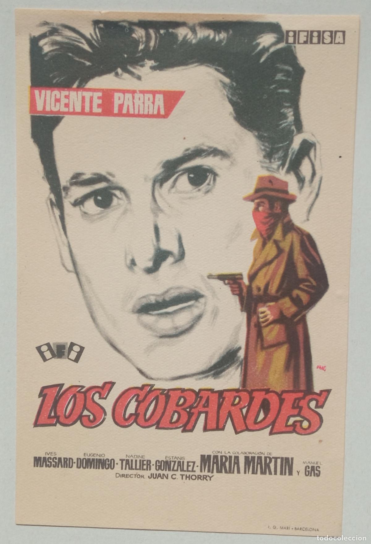 Cine: PROGRAMA DE CINE. VICENTE PARRA. LOS COBARDES. PORTADA DE MAC