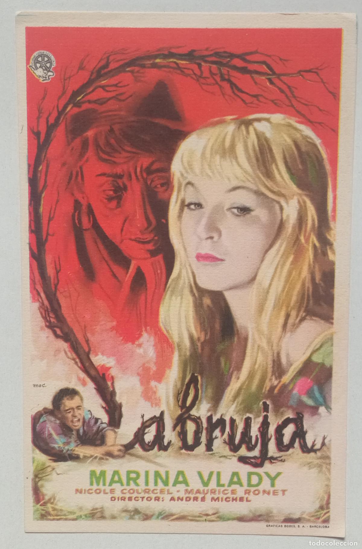 Cine: PROGRAMA DE CINE. MARINA VLADY. MAURICE RONET. LA BRUJA. PORTADA DE MAC