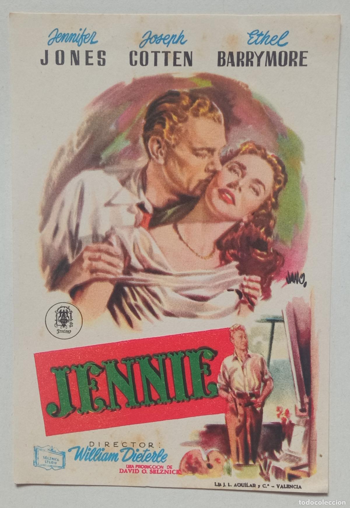 Cine: PROGRAMA DE CINE. JENNIFER JONES. JOSEPH COTTEN. JENNIE. PORTADA DE JANO