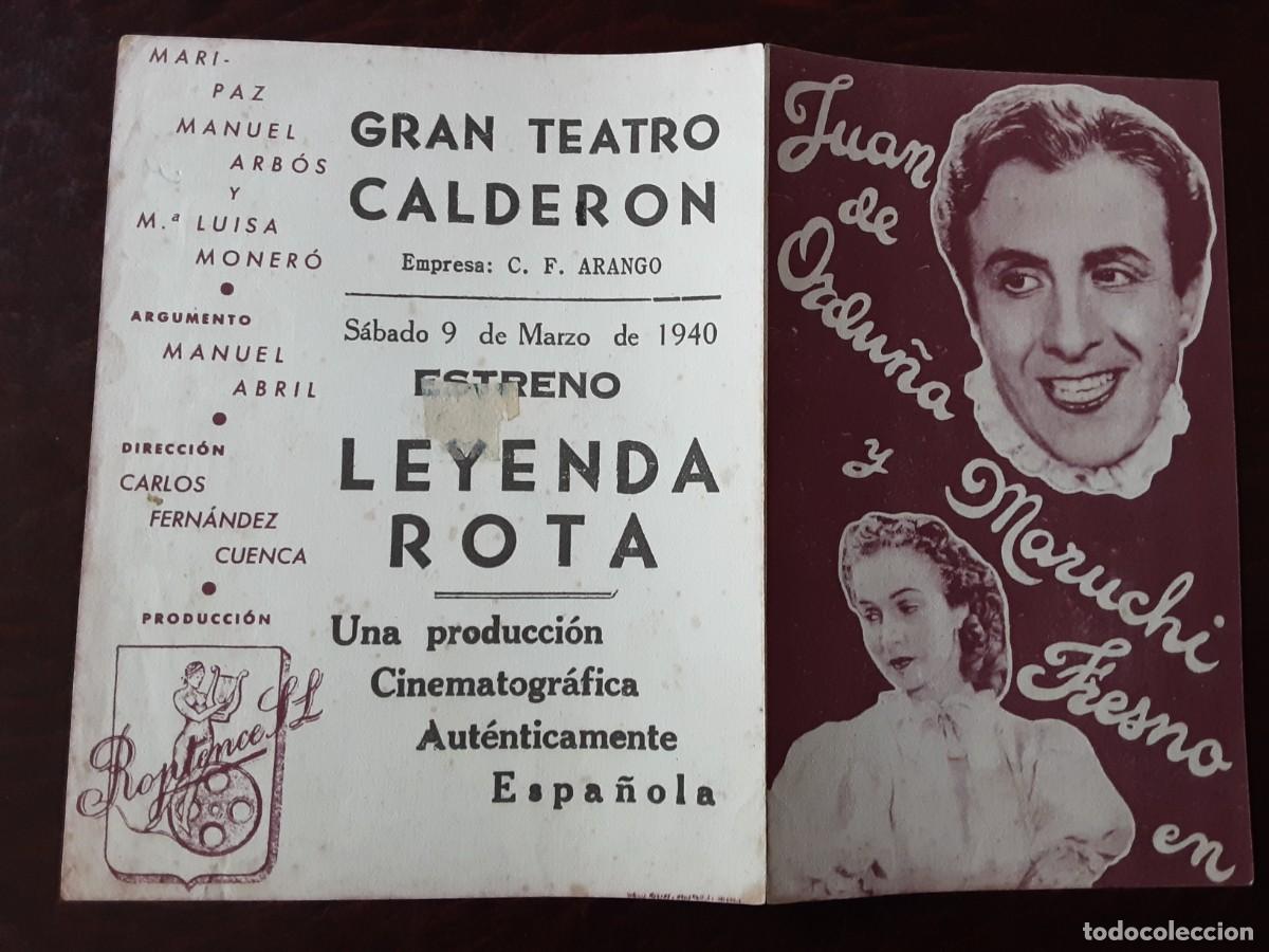 Cine: LEYENDA ROTA, JUAN DE ORDU&Ntilde;A, MARUCHI FRESNO.