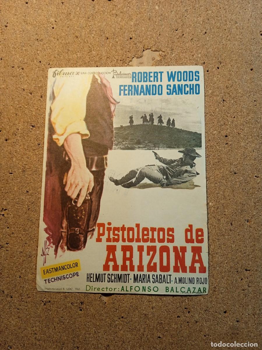 Cine: FOLLETO DE MANO SIN PUBLICIDAD PISTOLEROS DE ARIZONA