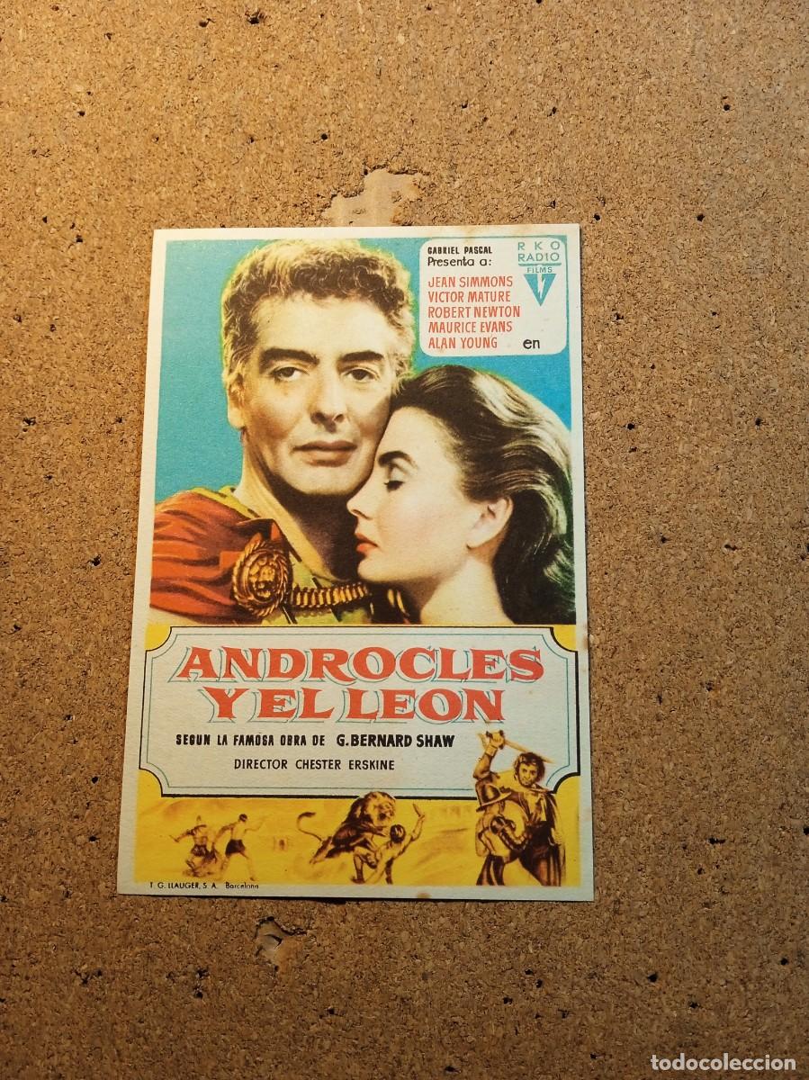Cine: FOLLETO DE MANO SIN PUBLICIDAD ANDROCLES Y EL LEON
