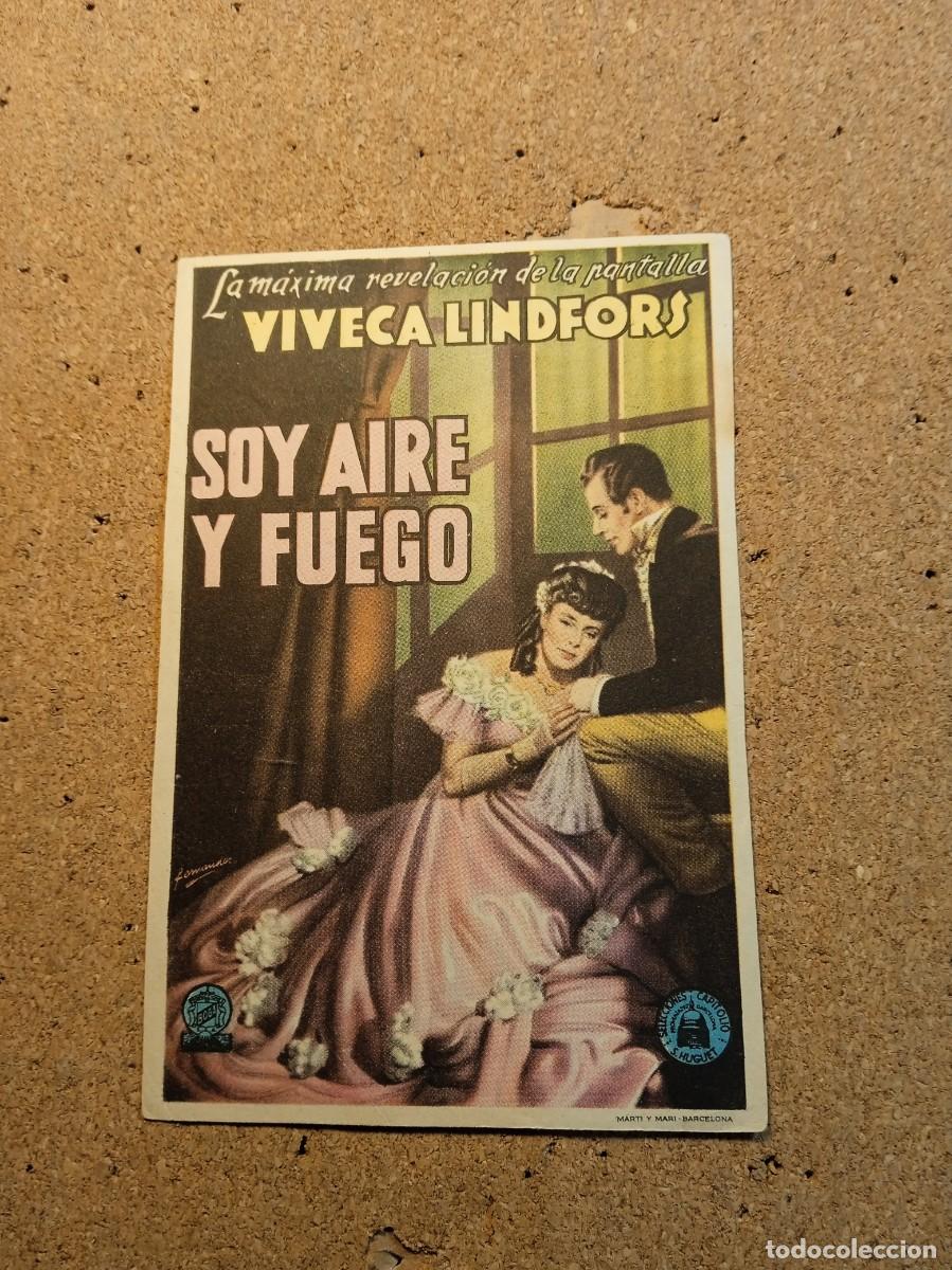 Cine: FOLLETO DE MANO SIN PUBLICIDAD SOY AIRE Y FUEGO