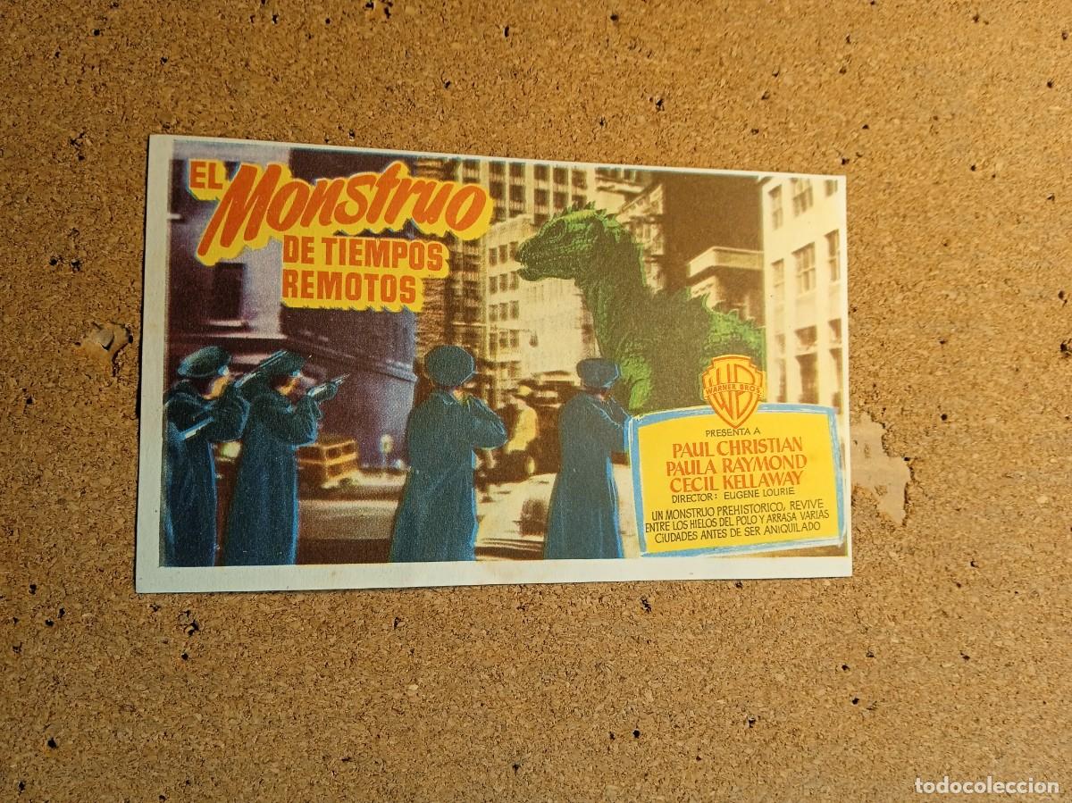 Cine: FOLLETO DE MANO SIN PUBLICIDAD MONSTRUO DE TIEMPOS REMOTOS