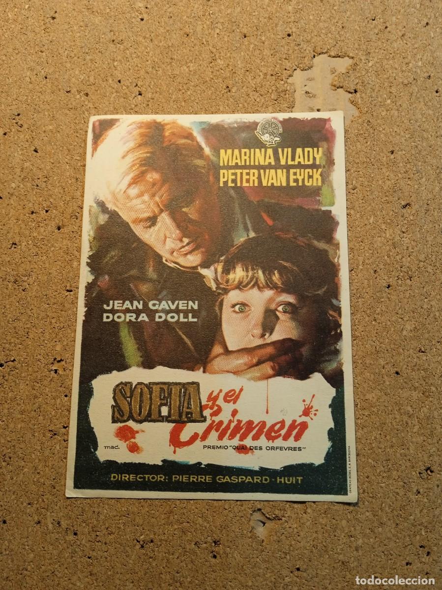 Cine: FOLLETO DE MANO SIN PUBLICIDAD SOFIA Y EL CRIMEN