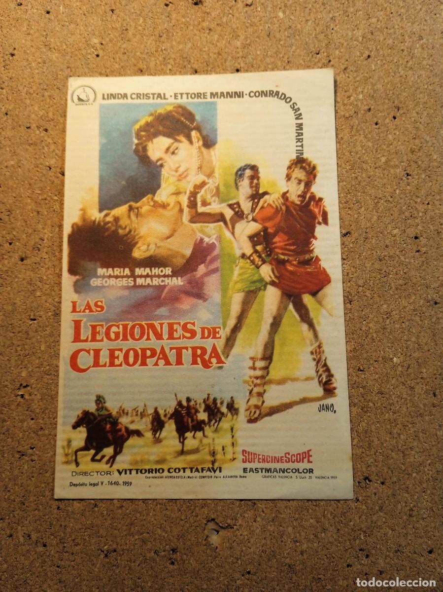 Cine: FOLLETO DE MANO SIN PUBLICIDADLA LAS LEGIONES DE CLEOPATRA