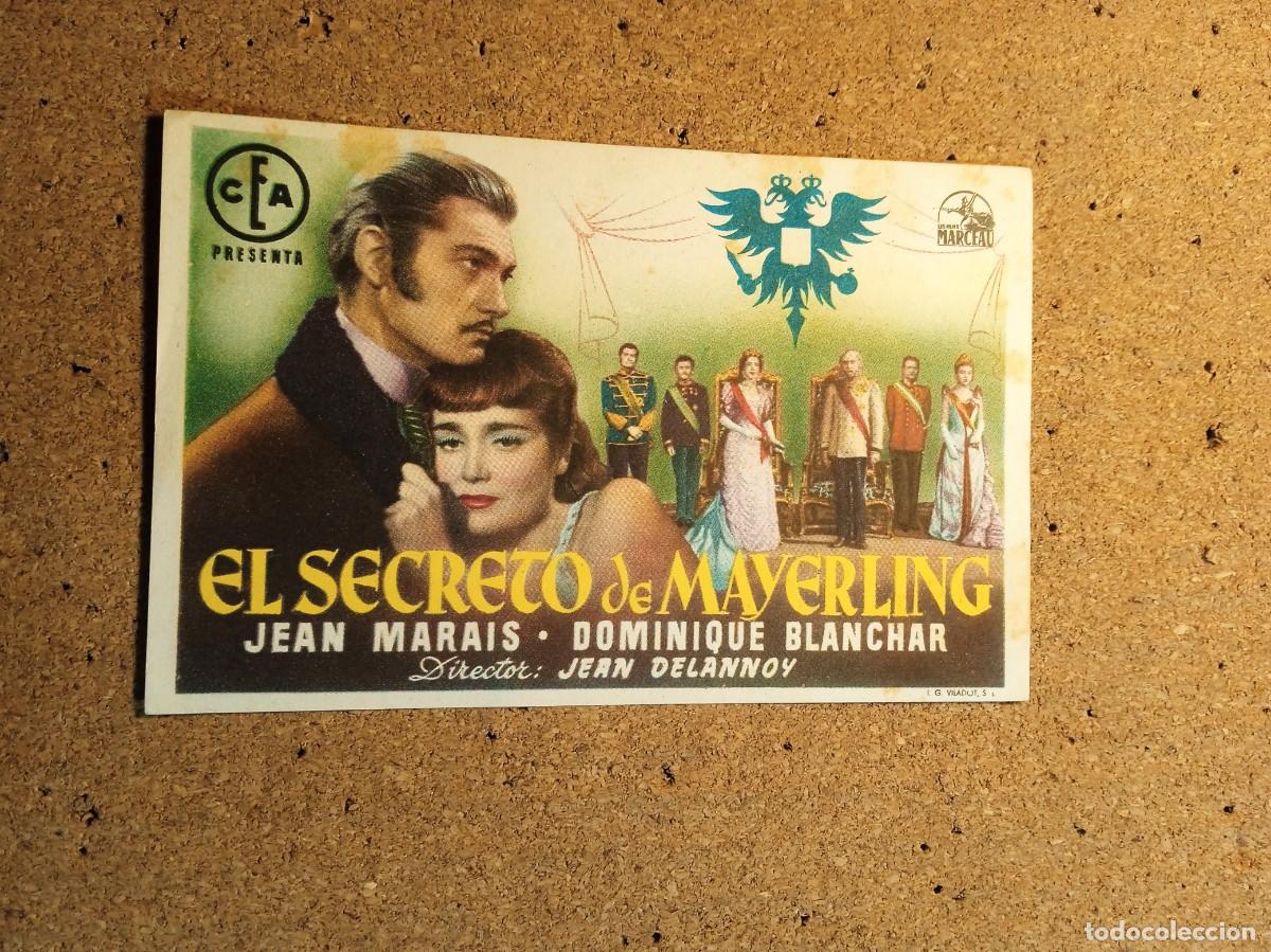 Cine: FOLLETO DE MANO SIN PUBLICIDAD EL SECRETO DE MAYERLING