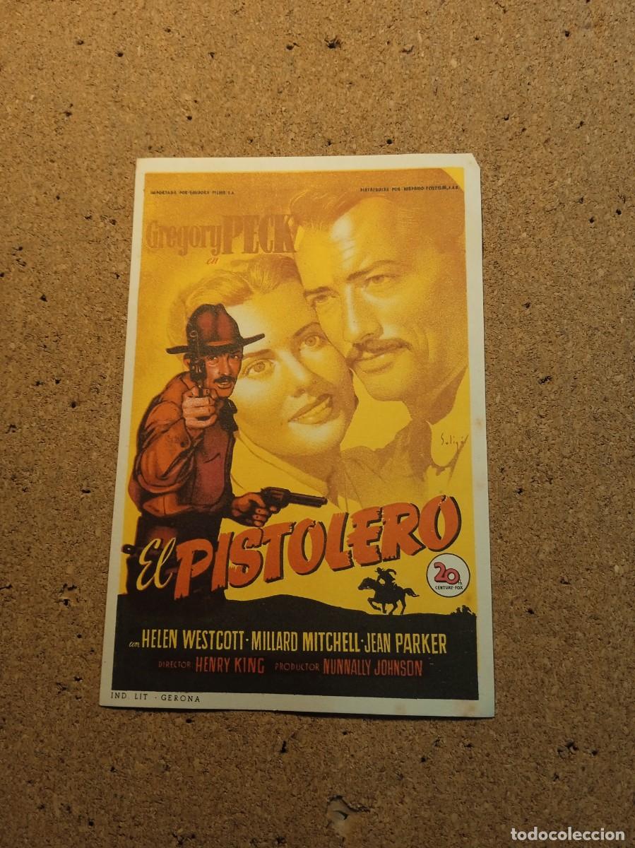 Cine: FOLLETO DE MANO SIN PUBLICIDAD EL PISTOLERO