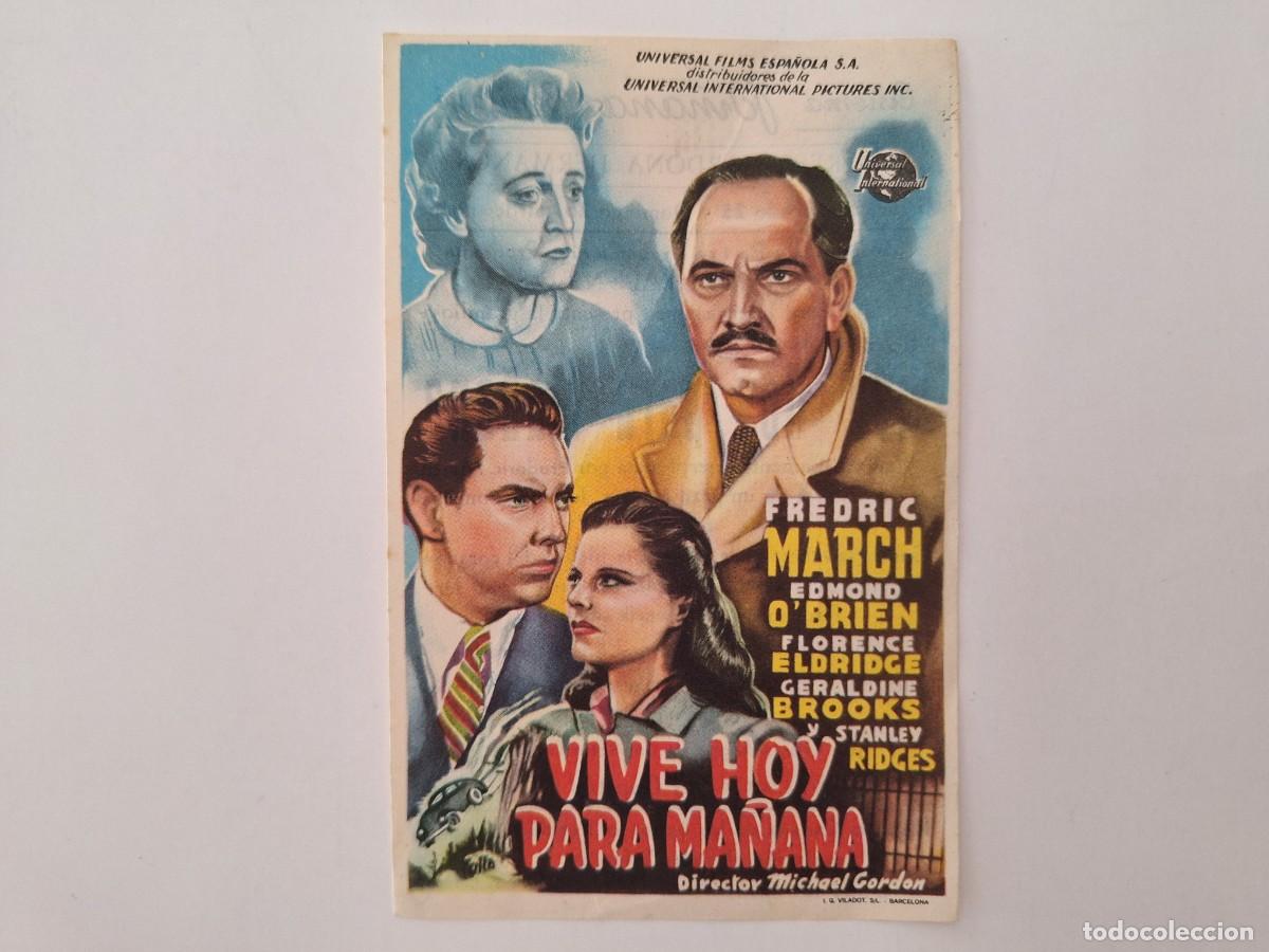 Cine: CINE FOLLETO DE MANO VIVE HOY PARA MA&Ntilde;ANA CON PUBLICIDAD CINEMA PI&Ntilde;ANA BENIFAYO FMD RV 3
