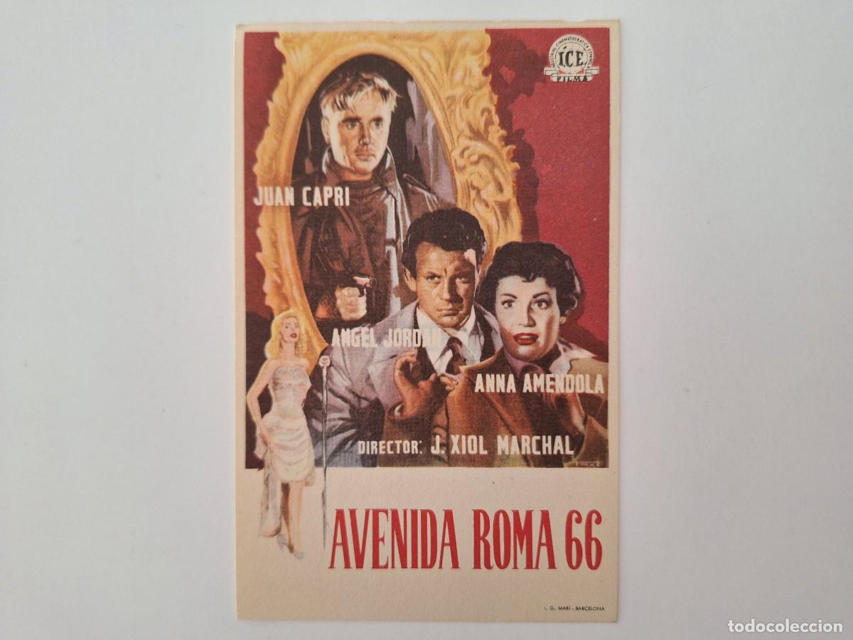 Cine: CINE FOLLETO DE MANO AVENIDA ROMA 66 SIN PUBLICIDAD FMD RV 5