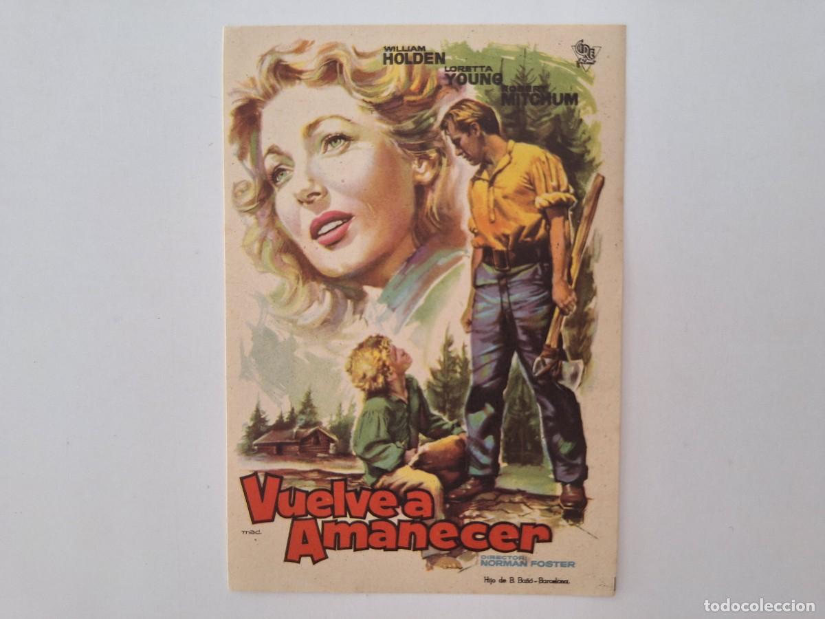 Cine: CINE FOLLETO DE MANO VUELVE A AMANECER SIN PUBLICIDAD FMD RV 10