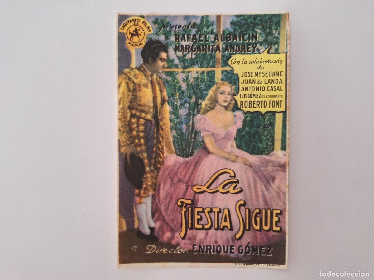 Cine: CINE FOLLETO DE MANO LA FIESTA SIGUE SIN PUBLICIDAD FMD RV 13