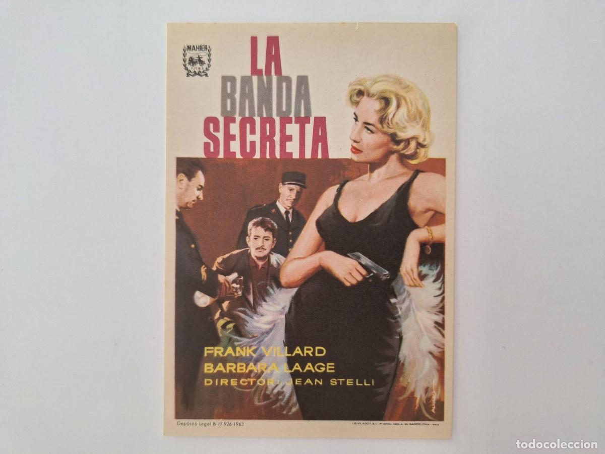 Cine: CINE FOLLETO DE MANO LA BANDA SECRETA SIN PUBLICIDAD FMD RV 15