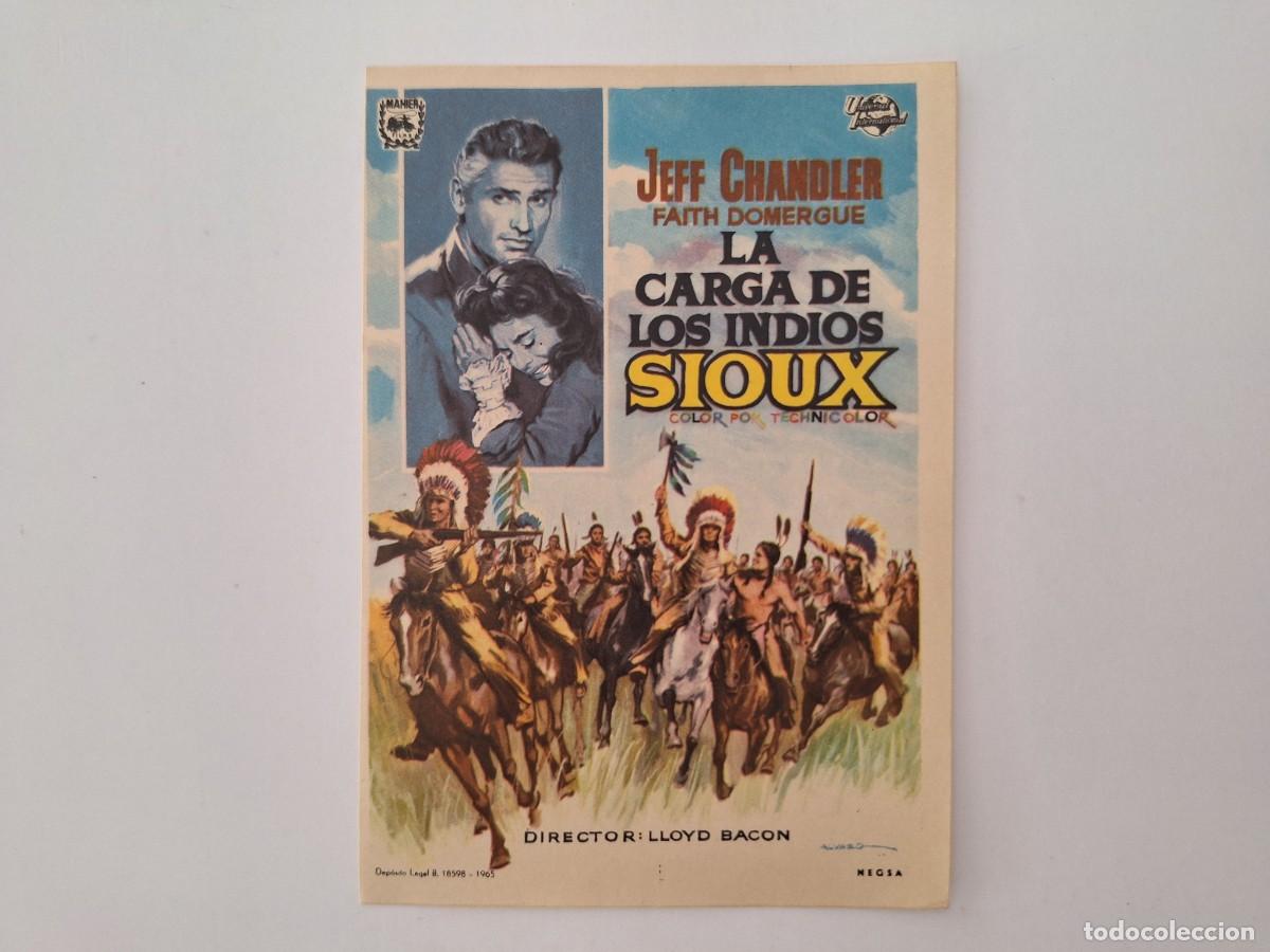 Cine: CINE FOLLETO DE MANO LA CARGA DE LOS INDIOS SIOUX SIN PUBLICIDAD FMD RV 18