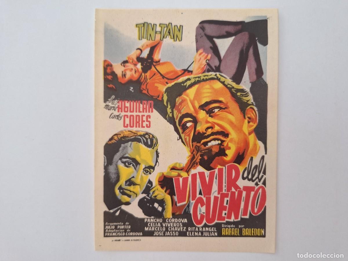 Cine: CINE FOLLETO DE MANO VIVIR DEL CUENTO TIN-TAN SIN PUBLICIDAD FMD RV 23