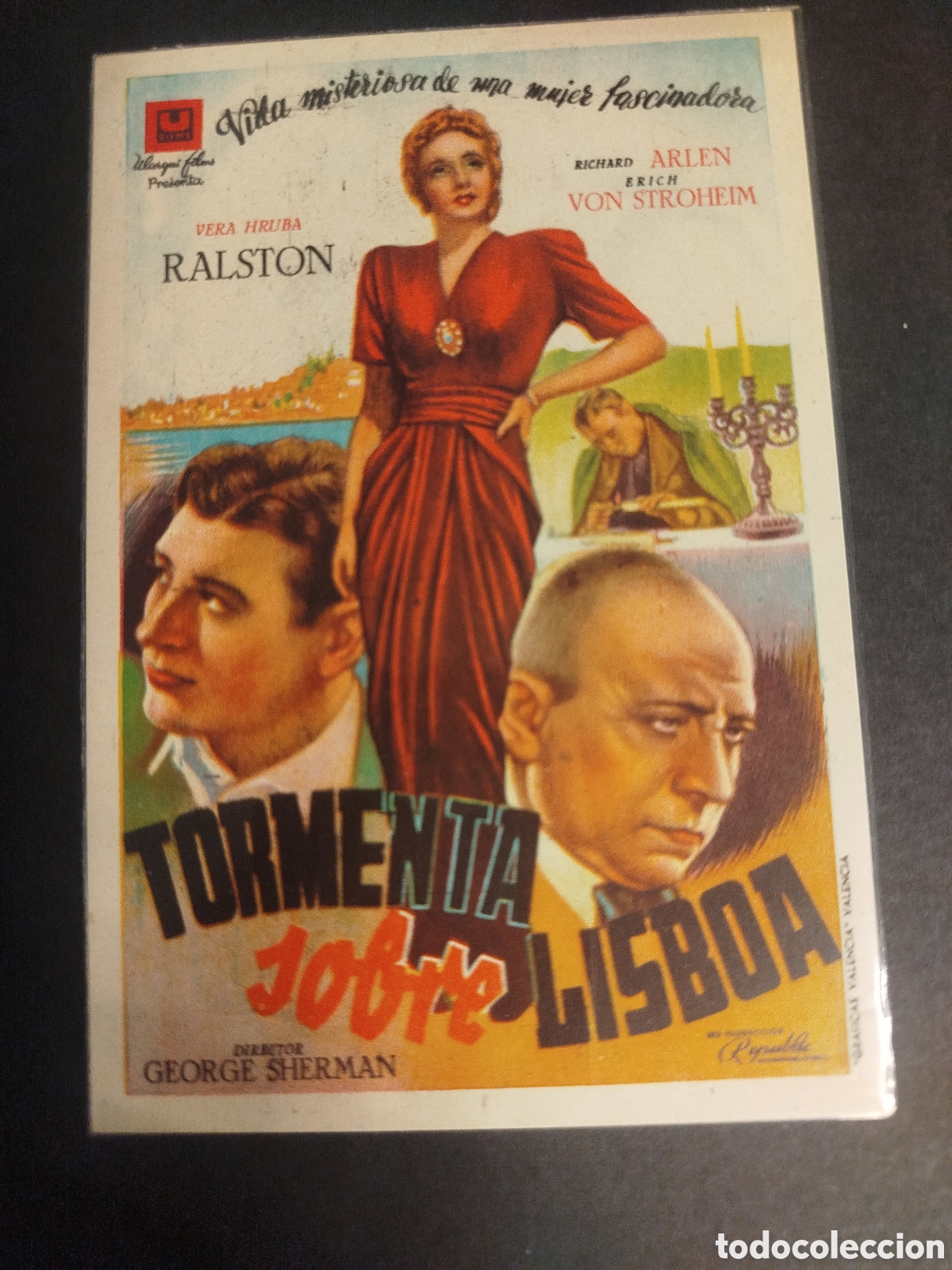 Cine: TORMENTA SOBRE LISBOA C/SELLO IMPRESO