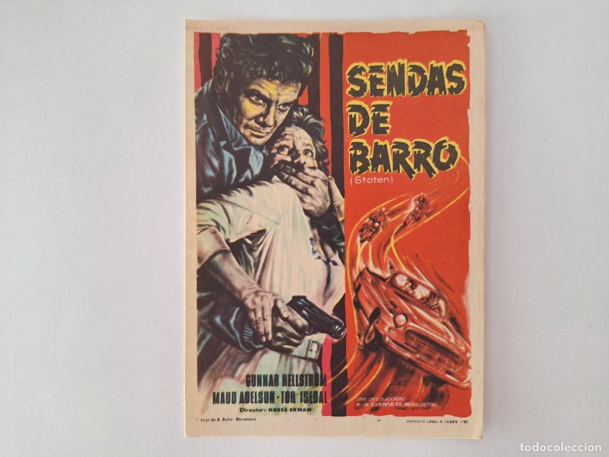 Cine: CINE FOLLETO DE MANO SENDAS DE BARRO SIN PUBLICIDAD FMD RV 36