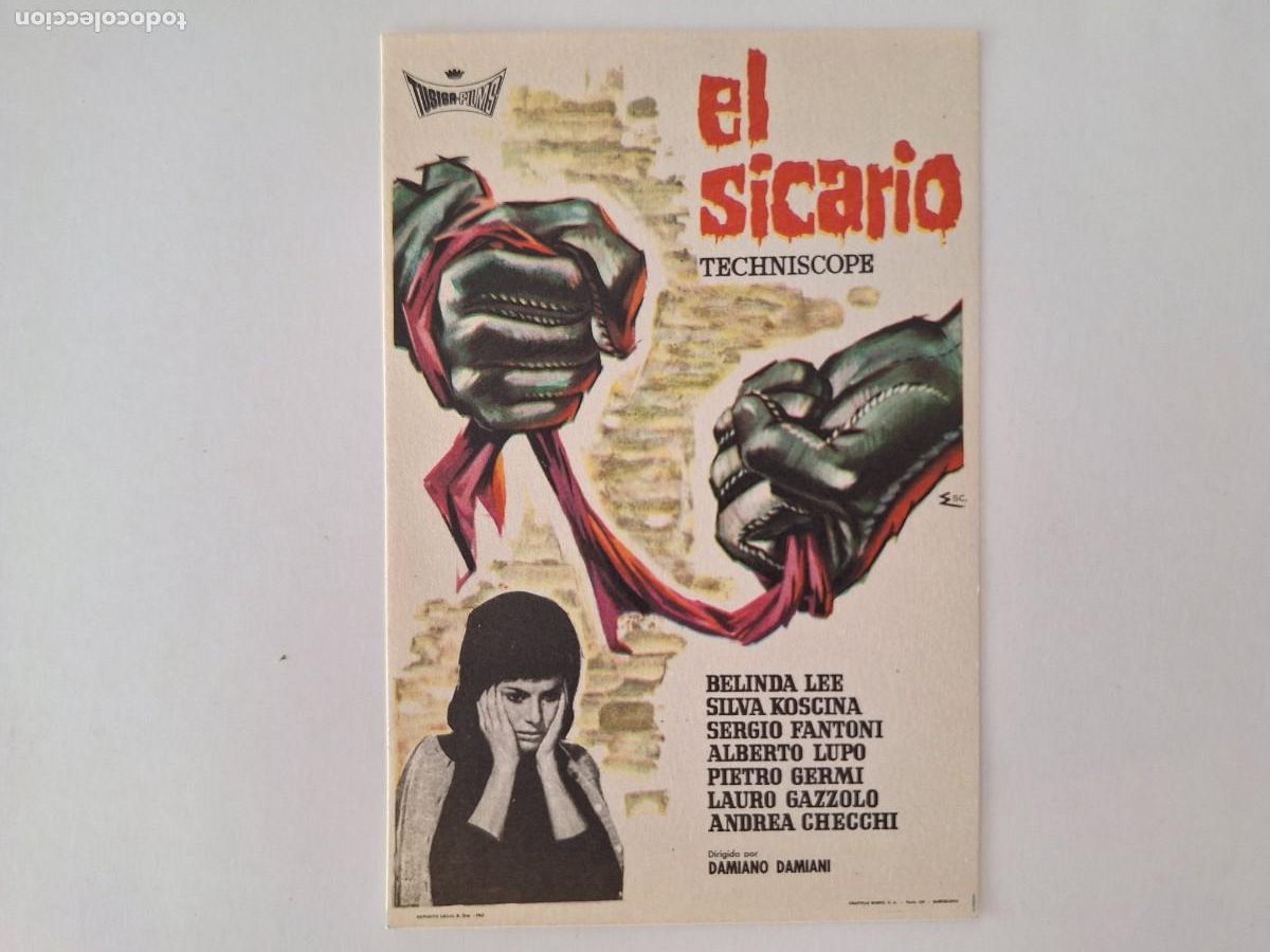 Cine: CINE FOLLETO DE MANO EL SICARIO SIN PUBLICIDAD FMD RV 38