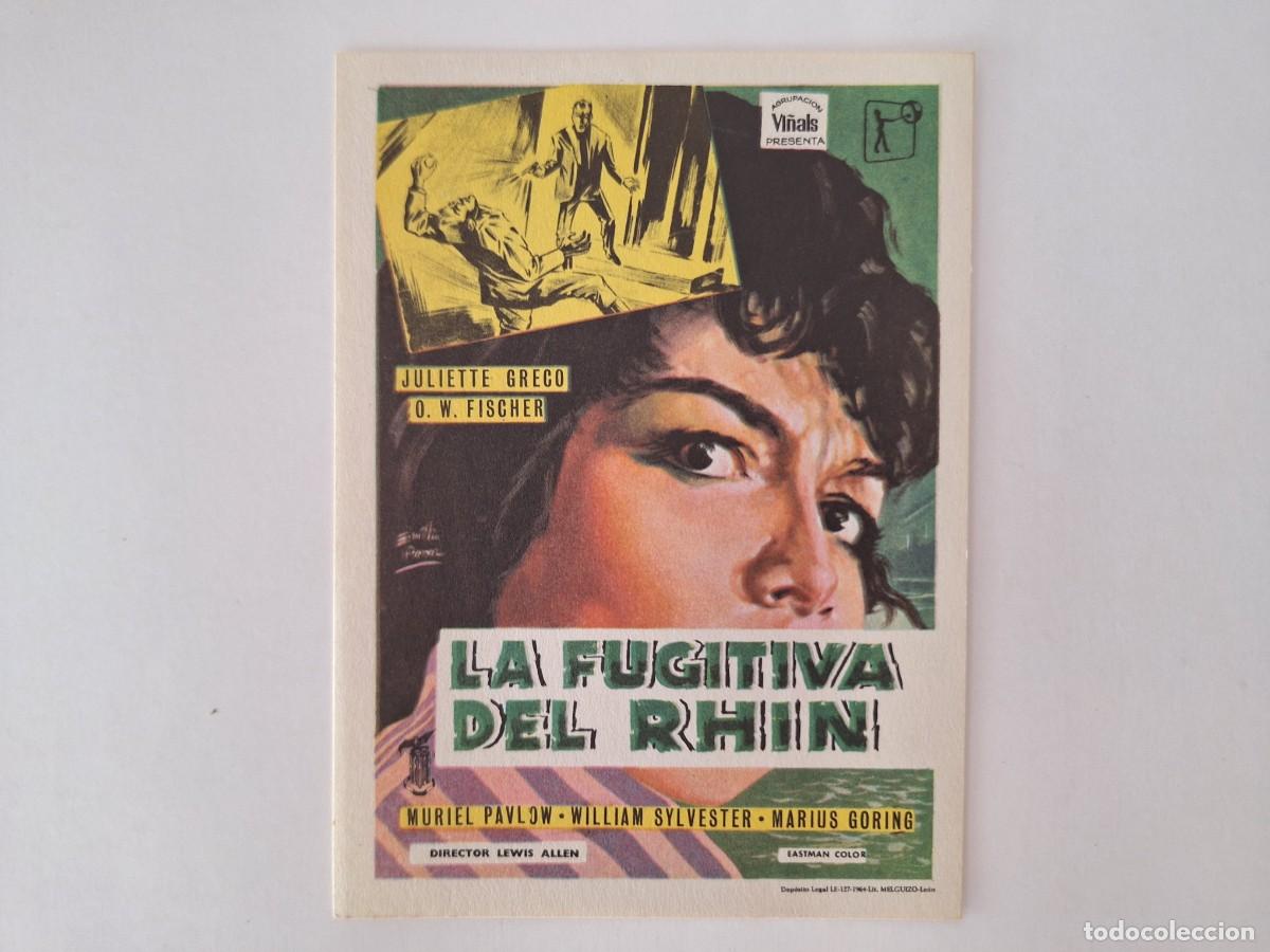 Cine: CINE FOLLETO DE MANO LA FUGITIVA DEL RHIN SIN PUBLICIDAD FMD RV 40