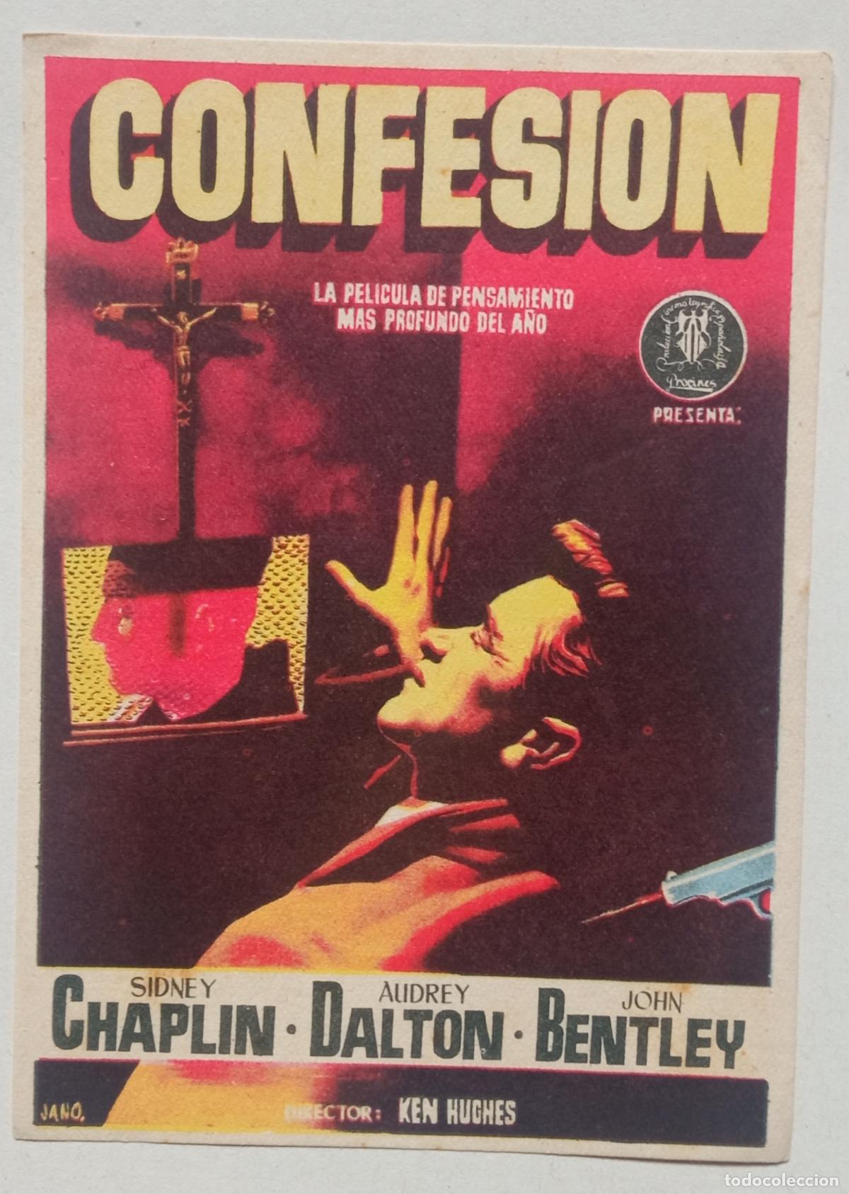 Cine: PROGRAMA DE CINE. SIDNEY CHAPLIN. CONFESI&Oacute;N. PORTADA DE JANO.