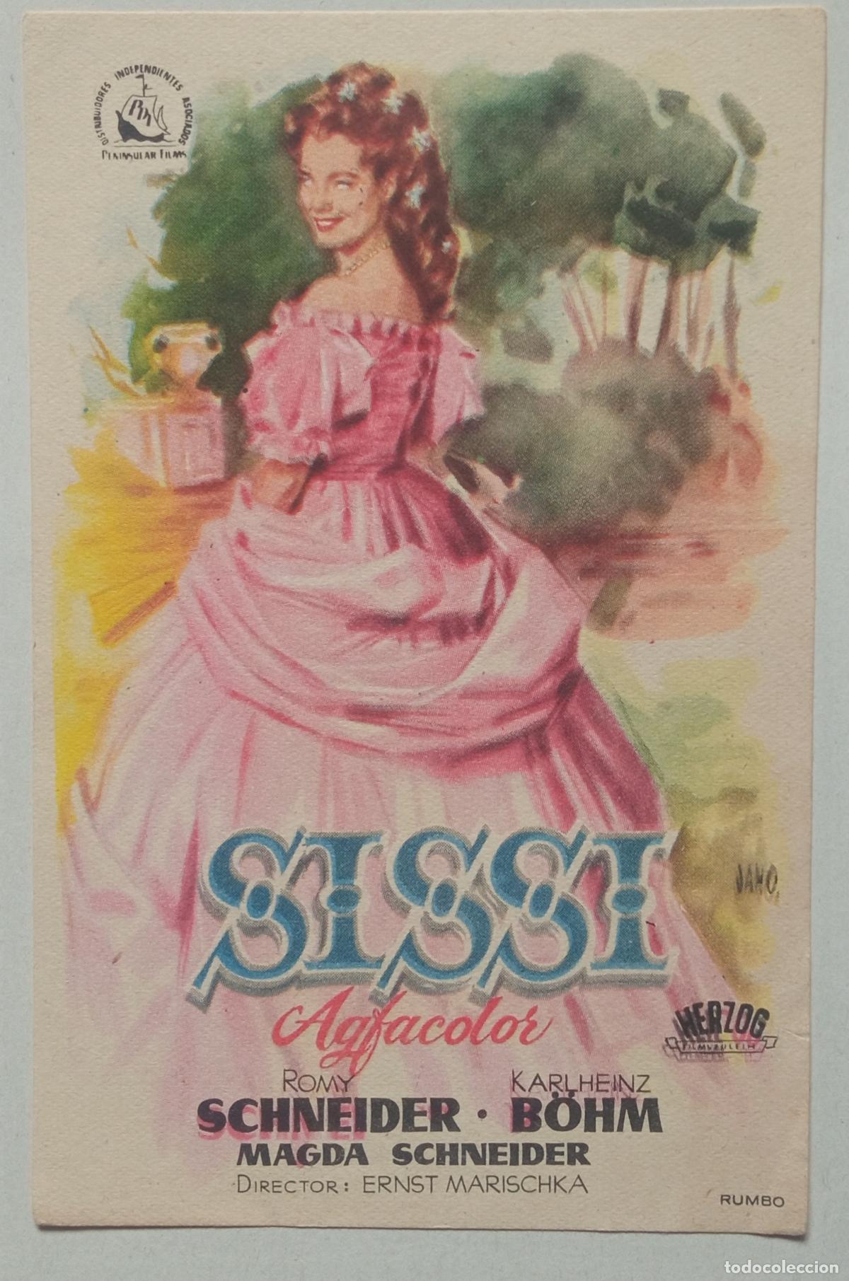 Cine: PROGRAMA DE CINE. ROMY SCHNEIDER. SISSI. PORTADA DE JANO. SELLO TEATRO LEAL.TENERIFE
