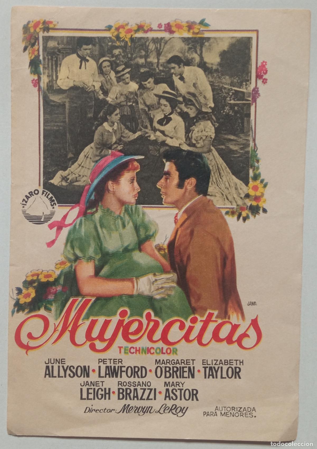 Cine: PROGRAMA DE CINE. JUNE ALLYSON. PETER LAWFORD. MUJERCITAS. PORTADA DE JANO.