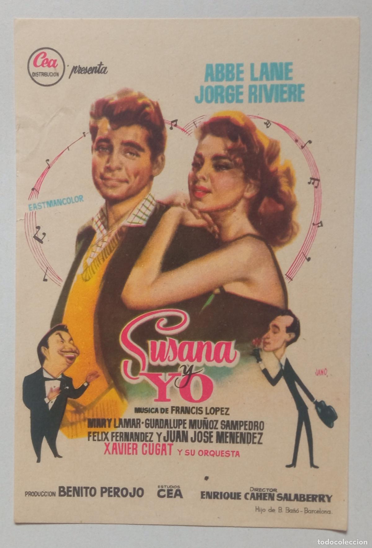 Cine: PROGRAMA DE CINE. ABBE LANE. JORGE RIVIERE. SUSANA Y YO. PORTADA DE JANO.