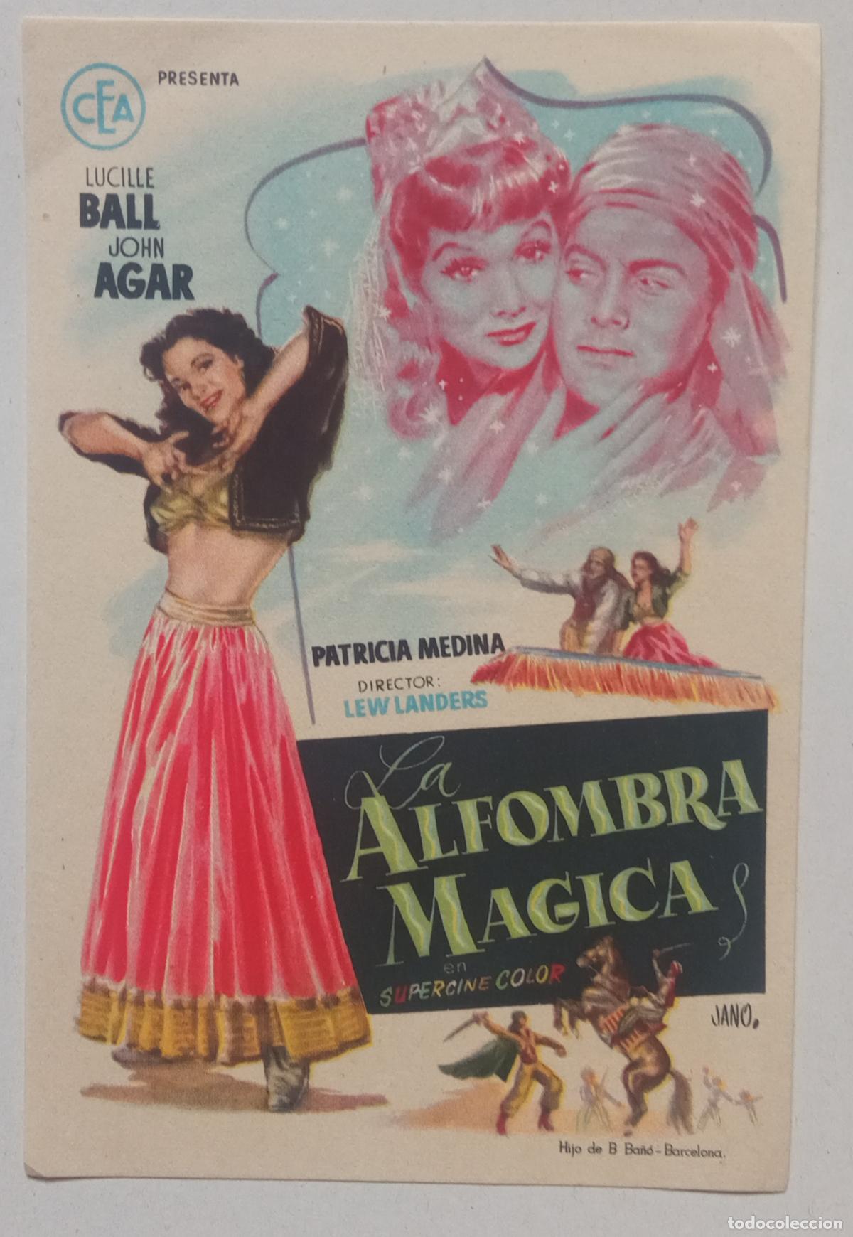 Cine: PROGRAMA DE CINE. LUCILLE BALL. LA ALFOMBRA M&Aacute;GICA. PORTADA DE JANO.