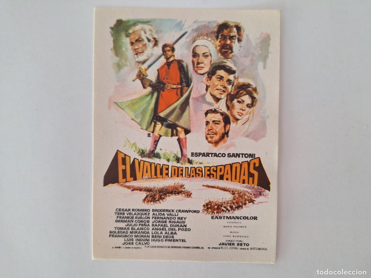 Cine: CINE FOLLETO DE MANO EL VALLE DE LAS ESPADAS SIN PUBLICIDAD FMD RV 46
